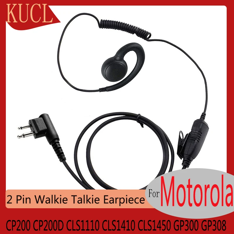 

RISENKE Headset Earpiece with PTT Mic for Motorola Walkie Talkie CP200, CP200D, CLS1110, CLS1410, CLS1450, GP300, GP308