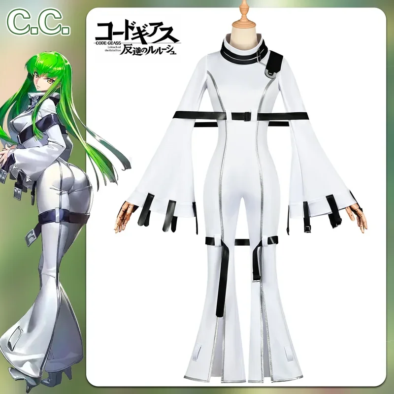 MN1 аниме Codee Geass Lelouch of The Rebellion CC Косплей Костюм Белая Униформа Комбинезон Женский Хэллоуин Карнавальная Вечеринка Role9 * Jy