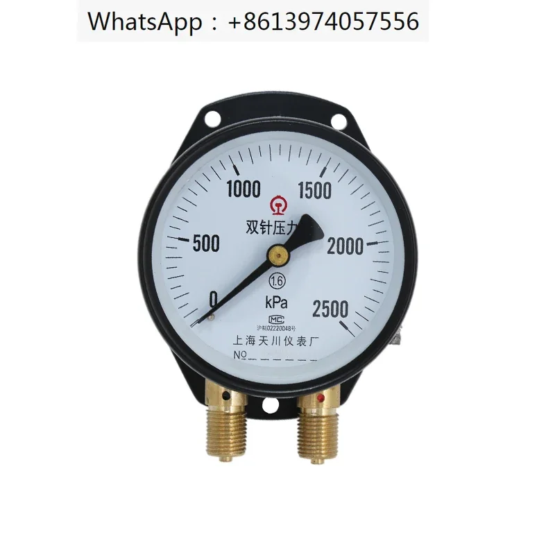 Double Needle and Double Tube Pressure Gauge YZS-102 Instrument Factory Auto Repair Special Train Rail Emblem Sign