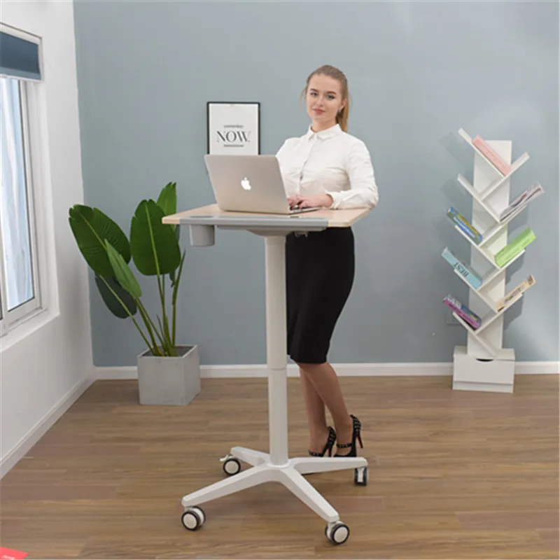 

Mobile height-adjustable laptop desk, standing, office, sitting, standing, alternately working, lectern, table