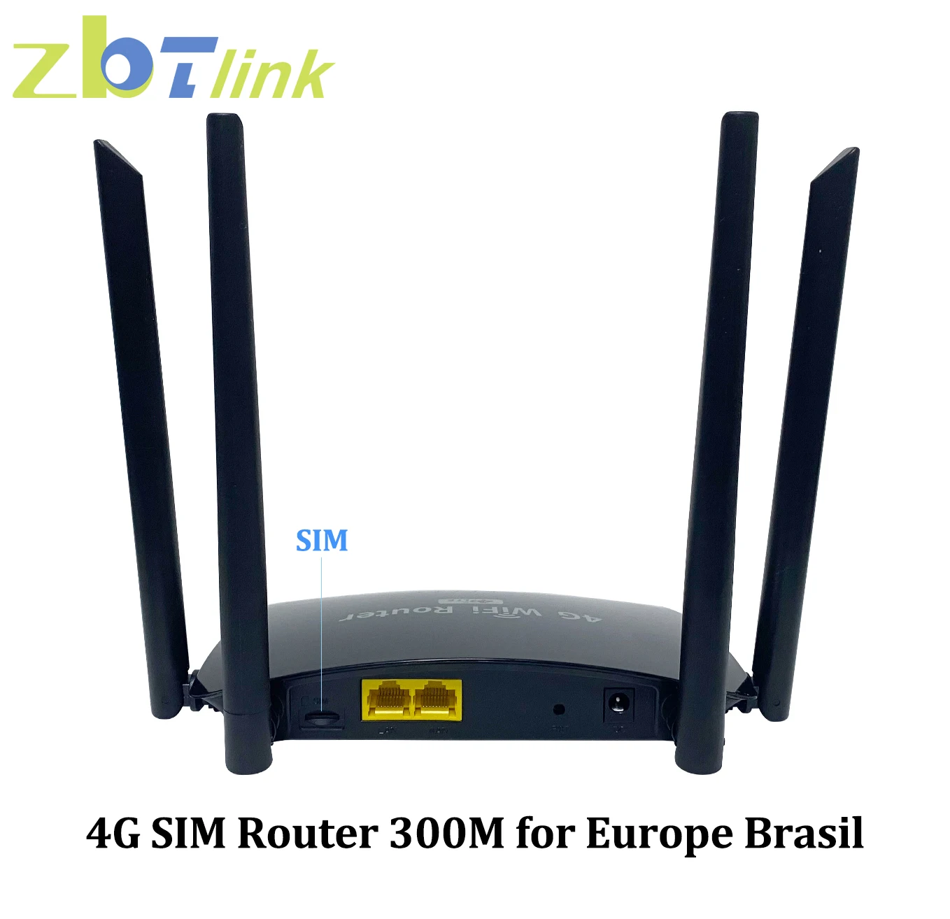 Zbtlink-Roteador WiFi Sem Fio, Ponto de Acesso do Módulo 4G, LAN WAN, Antena 4 *, Usuário 32, Cartão SIM, 300Mbps, EM03-EU, Europa, Ásia, Brasil