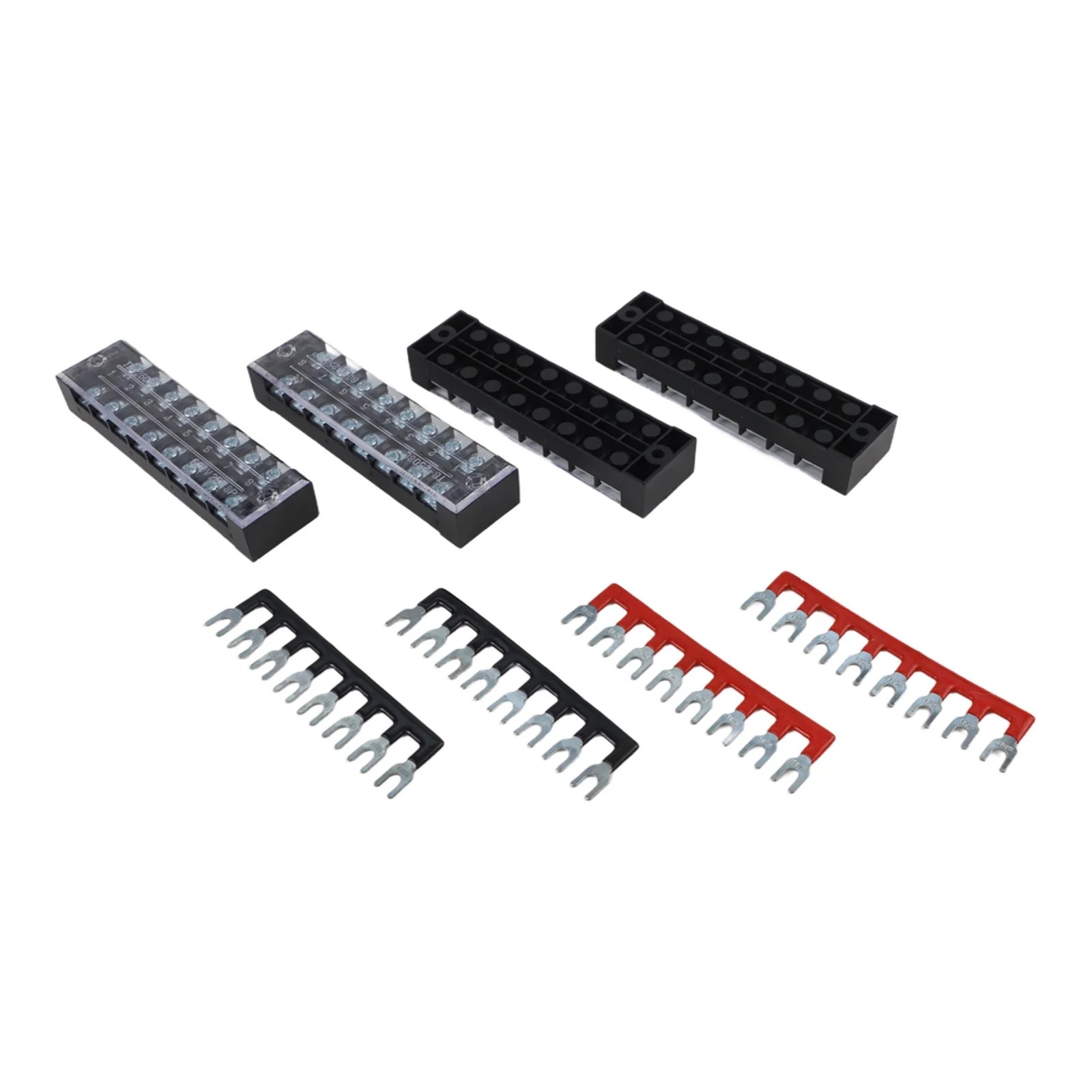 Double-row Terminal Terminal Blocks Two Screw Hole Installation Safety Cover Design Protective Cover Terminal Block