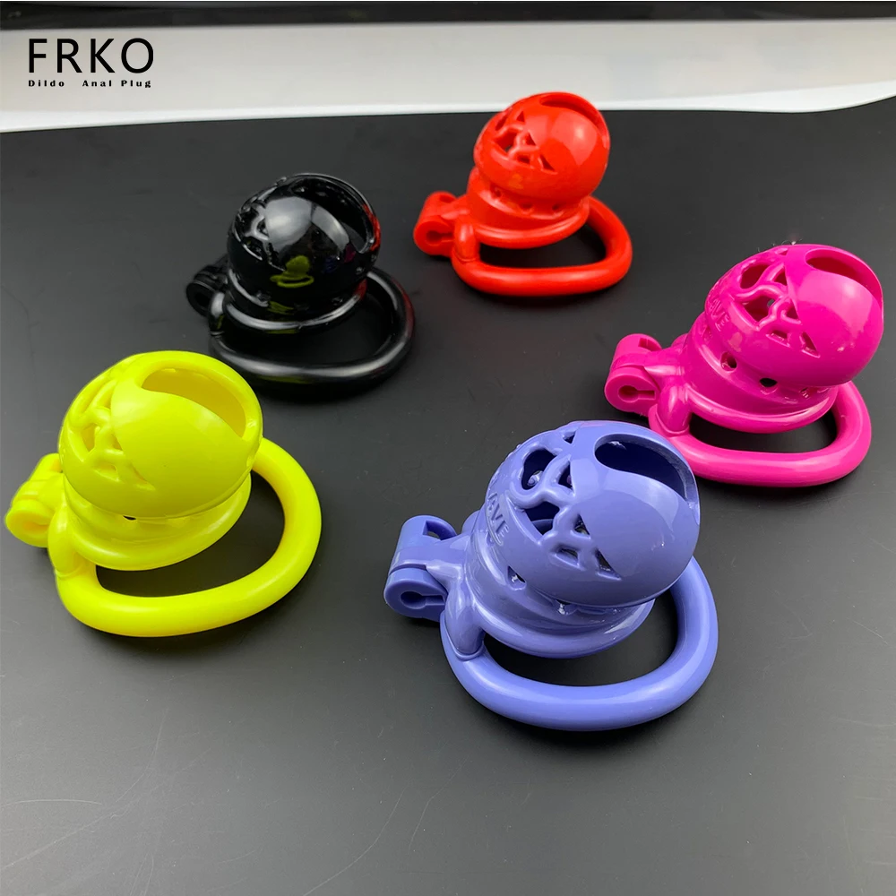 

FRKO 3D Print Mini Male Chastity Cage CB Cock Lock Device With 4 Size Arc Penis Rings Sissies Bdsm Sex Toys For Men Sexshop 18+