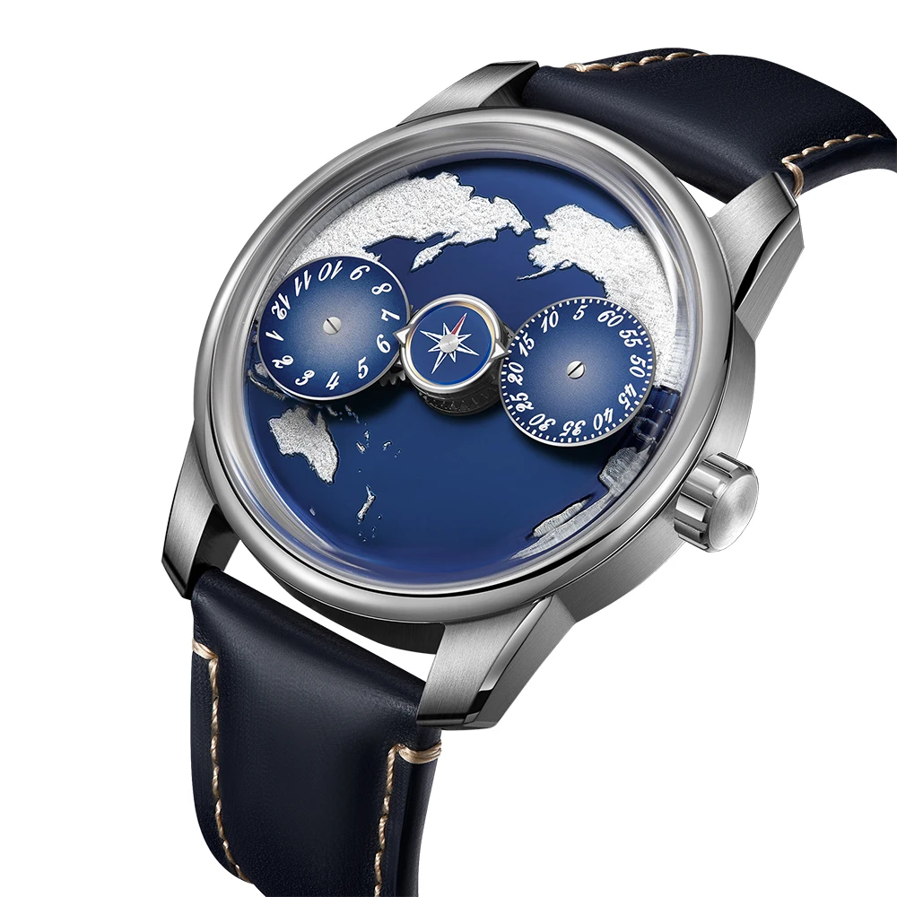 Relojes mecánicos para hombres OBLVLO, relojes para hombres de negocios de estilo clásico completamente automáticos, relojes para hombres, relojes novedosos para hombres