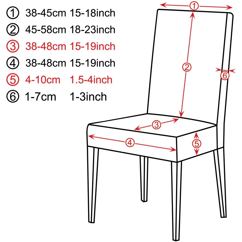 Waterproof Fabric Chair Cover Multi-Color Dining Chair Covers Elastic Soft Most Cheap Chair Slipcover Seat Case For Home Kitchen