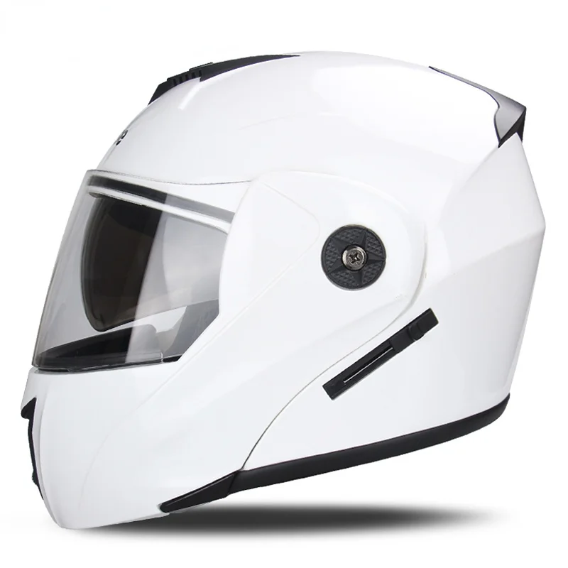 

Unisex Helmet Flip Up Motorbike Helmet DOT Double Lens With Visor Cross Section Helmet Modular Flip Helm