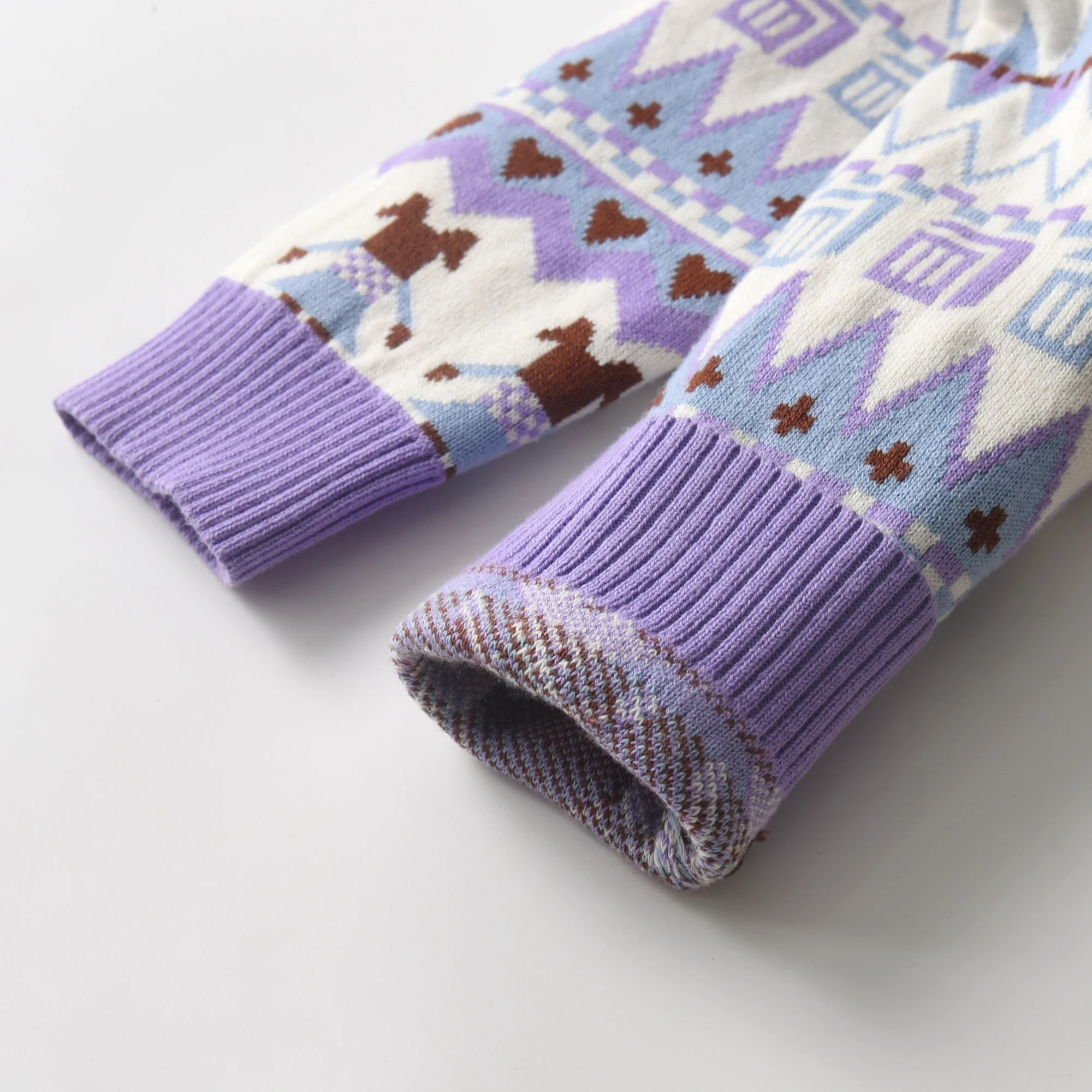 سويت شيرت بنمط الفتيات - بلوفر قطني ناعم بأكمام طويلة ورقبة مستديرة للأطفال والبنات (نمط الخريف والشتاء)