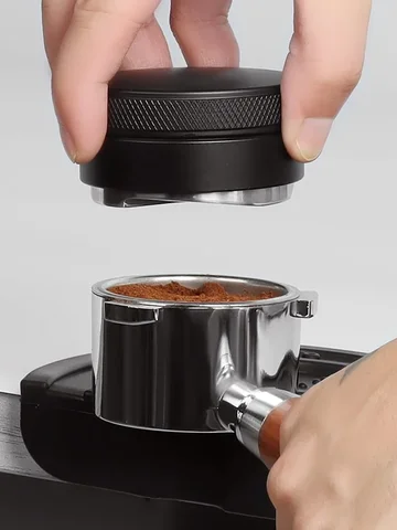 Coffee Distributor Espresso Distribution Tool/Leveler 3 Angled Slopes Adjustable Palm Tamper Fits 51/53/58mm Portafilter