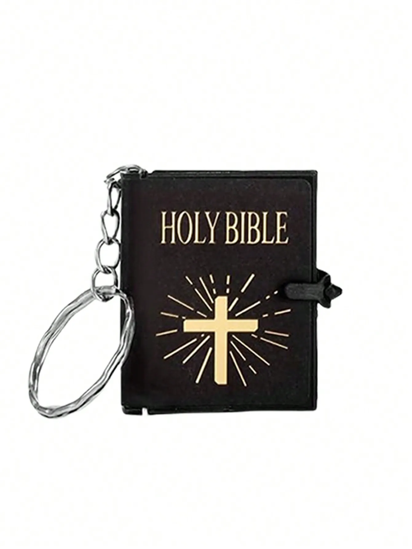 Mini Bible Book Keychain Christian Miniature Book KeyRing,Car Keychain Pendant,Souvenir Religious Gift,Bag Charm,Gift For Friends Church Members