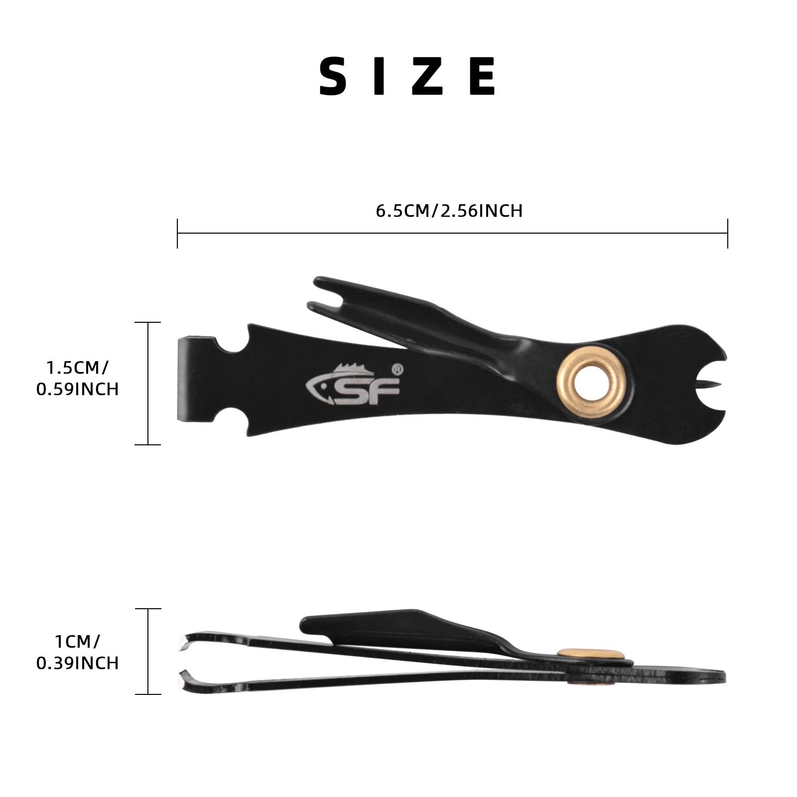 SF 3 in 1 Fly Fishing Zinger Knot Tying Tool EZ Knot Tyer with Zinger Retractor Nail Clippers Fishing Anglers Vest Pack Tool