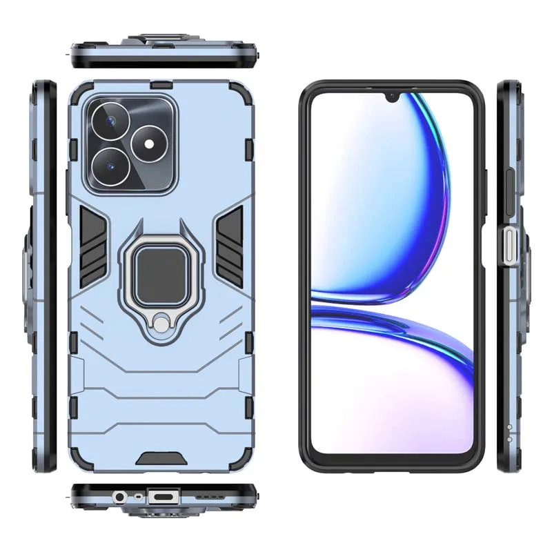 For Realme C51 C53 C55 Case ShockProof Armor Protective Bumper Back Phone Cover for Oppo A18 A38 A58 A58X A78 A98 4G 5G Fundas image 4