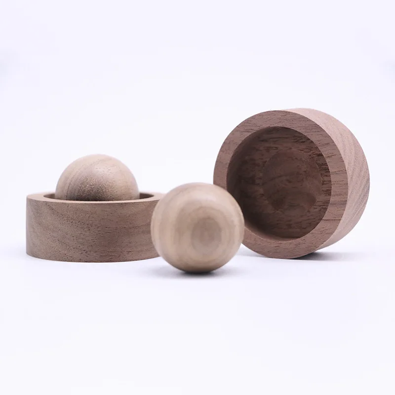 

Round Ball Diffuser Wood, Car Horizontal Simple Round Black Walnut Essential Oil Aromatherapy Ornament Living Room Decoration