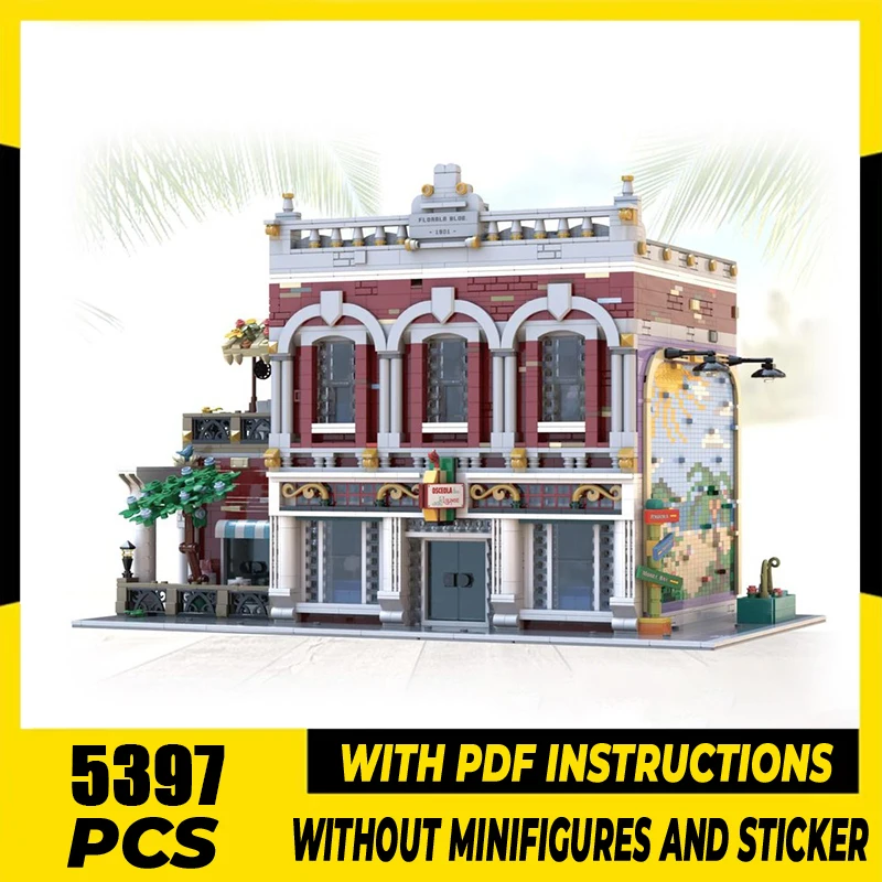 

City Street View Model Moc Building Blocks lounge Model Model Technology Brick DIY Assembly Construction Holiday Toy Gifts