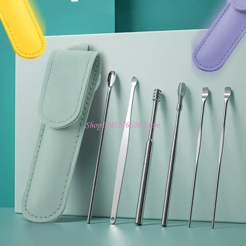 

R6FD Ear Curette Ear Wax Remover Ear Pick Earwax Removal set Ear Cleaning Tool Set