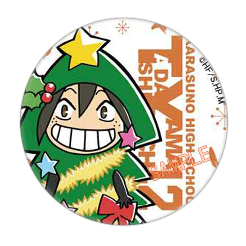 Christmas Q-version Cartoon Style Chest Badge Shoyo Hinata Tobio Kageyama Kei Tsukishima Kotaro Bokuto Creative Beautiful Gift