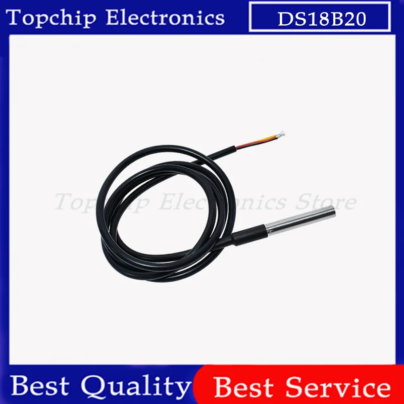 1pcs DS18B20 Stainless steel package 1 meters waterproof DS18b20 temperature probe temperature sensor 18B20