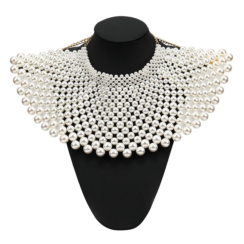 New exaggerated exotic plastic bead necklace wedding photography shawl large necklace accessories