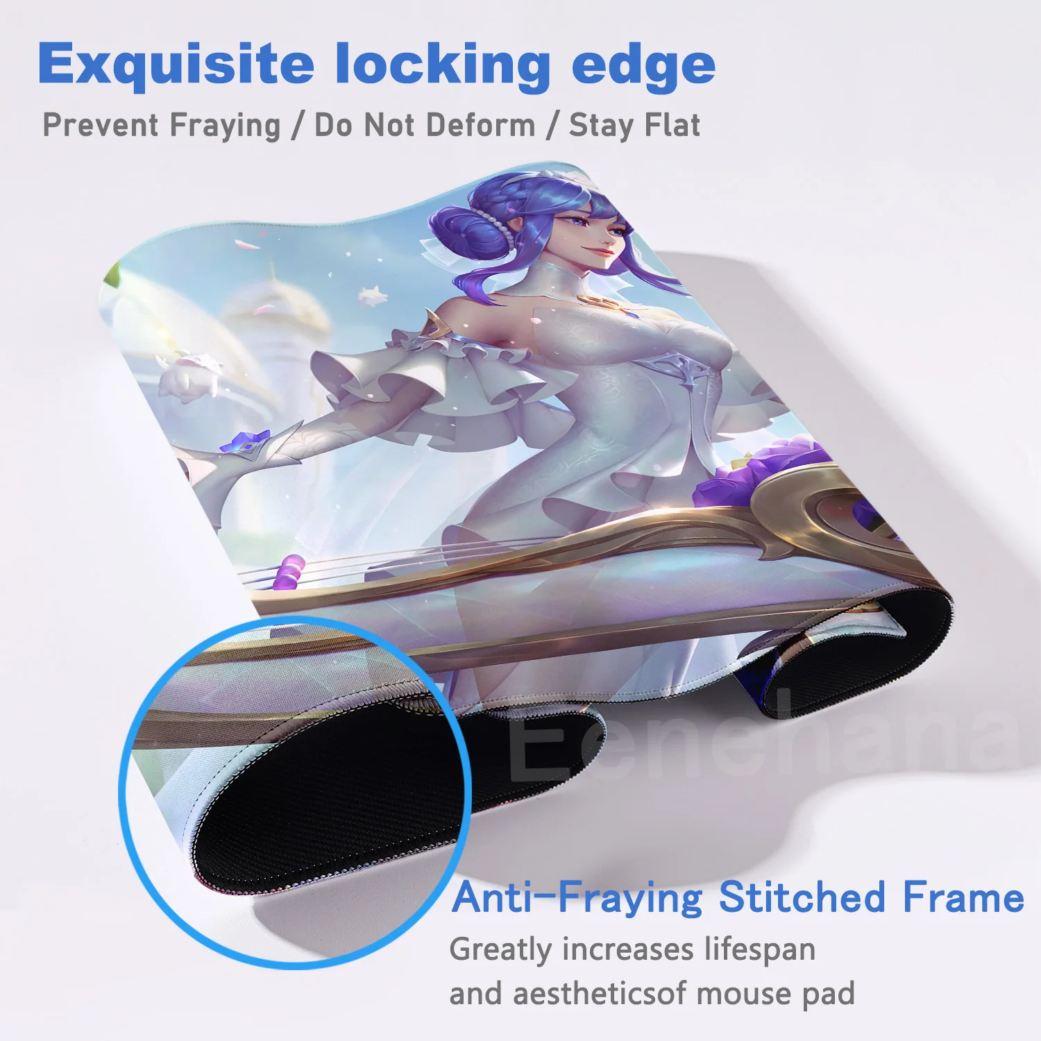 Alas Mouse Gaming League Of Legends Anti-selip Alas Keyboard Permainan Kantor Penebalan Alas Mouse Besar Aksesori Permainan Alas Meja