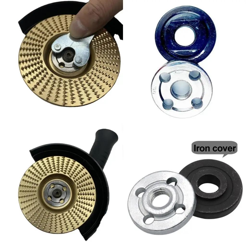 

2pcs Angle Grinder Lock Nut Inner Outer Flange Metal Pressure Plate Polishing high quality