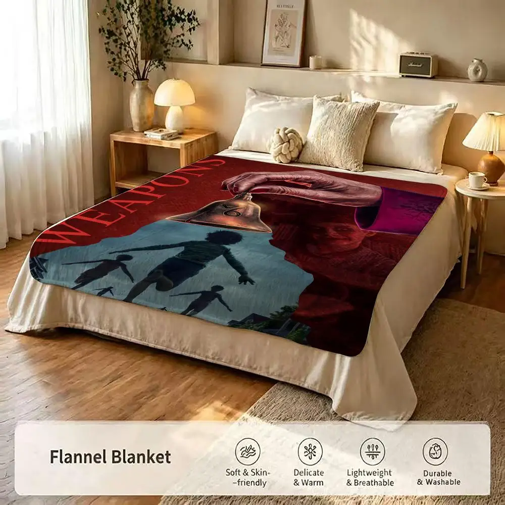 Music W-Weapons Throw Warm Flannel Blanket Soft，Comfortable Travel Blanket Home Sheet Birthday Gift