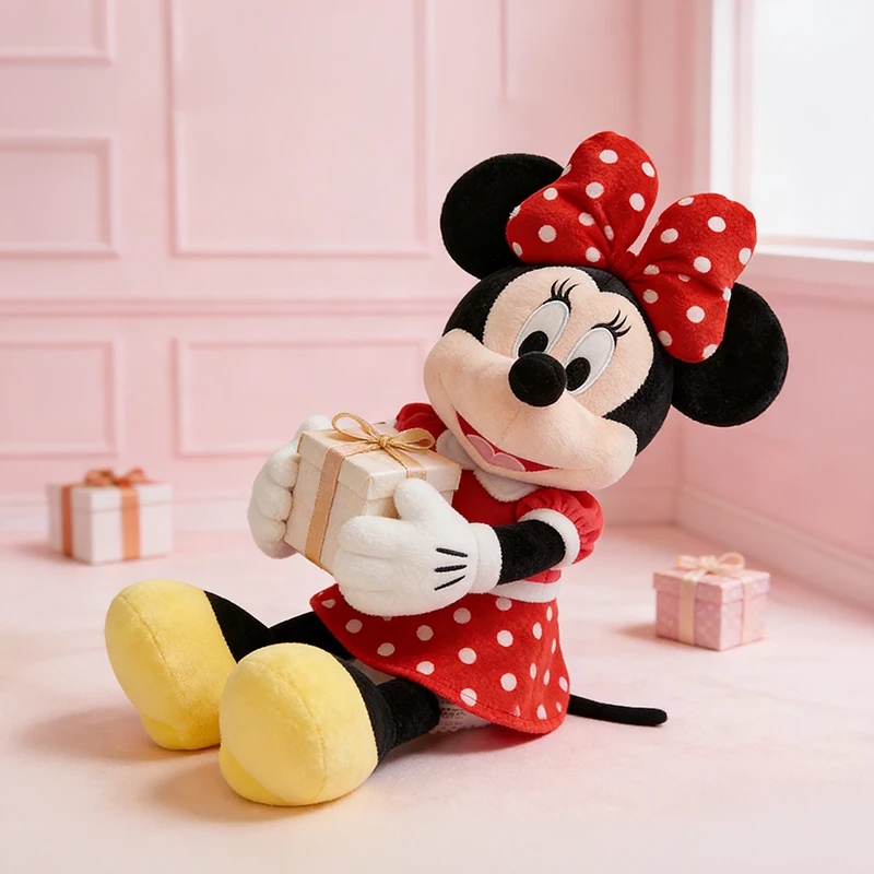 Disney Kawaii Cute Cartoon Mickey Minnie Mouse Plush Toy Soft Stuffed Couple Doll Romantic Gift for Girls Birthday Valentine Day - view 5