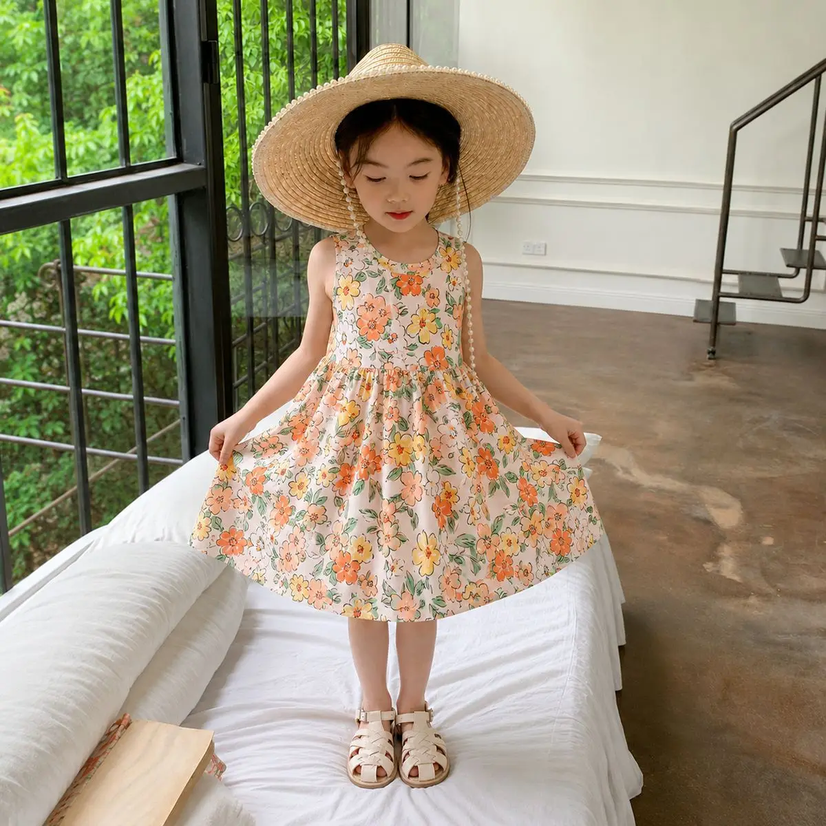 Children's Clothing Summer New Style Children's Skirt Baby Girls' Princess Vest Skirt Baby Sleeping Dress