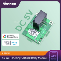 SONOFF RE5V1C 5V WiFi Relay Module Inching / Self Lock Mode Dry Contact Output Smart Switch eWeLink APP Control Support Alexa