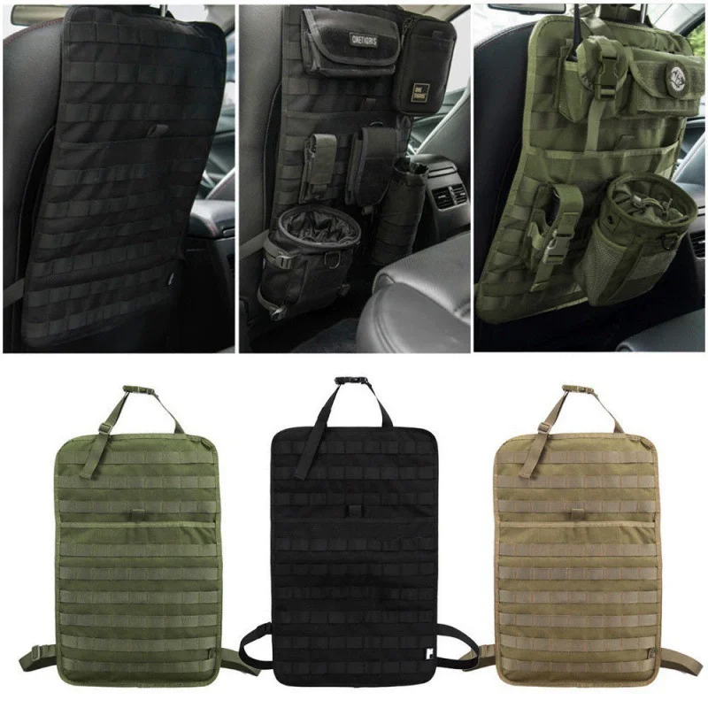 

Tactical Molle Car Seat Organizer Seat Cover Protector Trunk Bag Auto Stowing Outdoor Hunting Accessories Fits For All Cars
