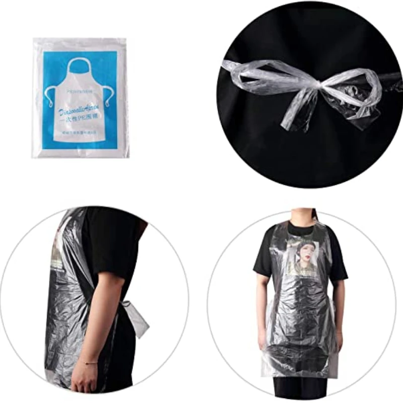 10/20PCS Disposable Aprons Clean Plastic Household Aprons Waterproof Robes Individually Wrapped Cooking Services Painting Picnic