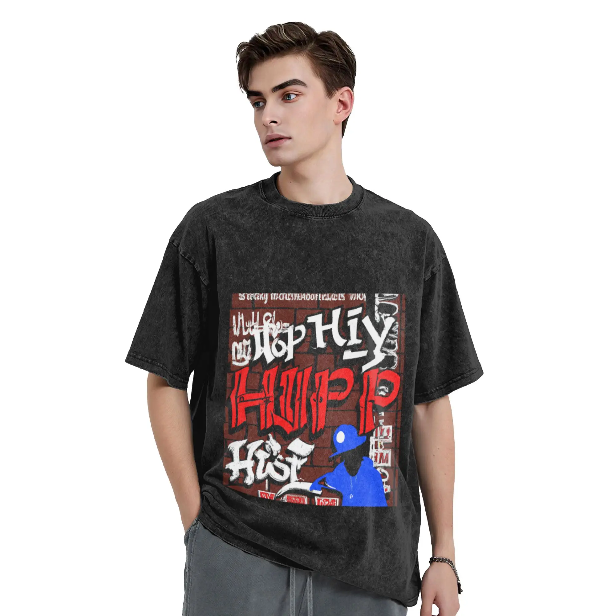 Hip hop poster Unique Cool A Vintage Oversized Cotton Unisex T-Shirts