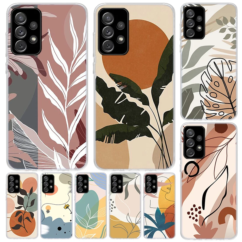 Abstract Women Face Line Cover For Samsung Galaxy A51 A50 A71 A70 Phone Case A21S A31 A41 A10 A20E A30 A40 A01 A11 A6 A7 A8 A9 C