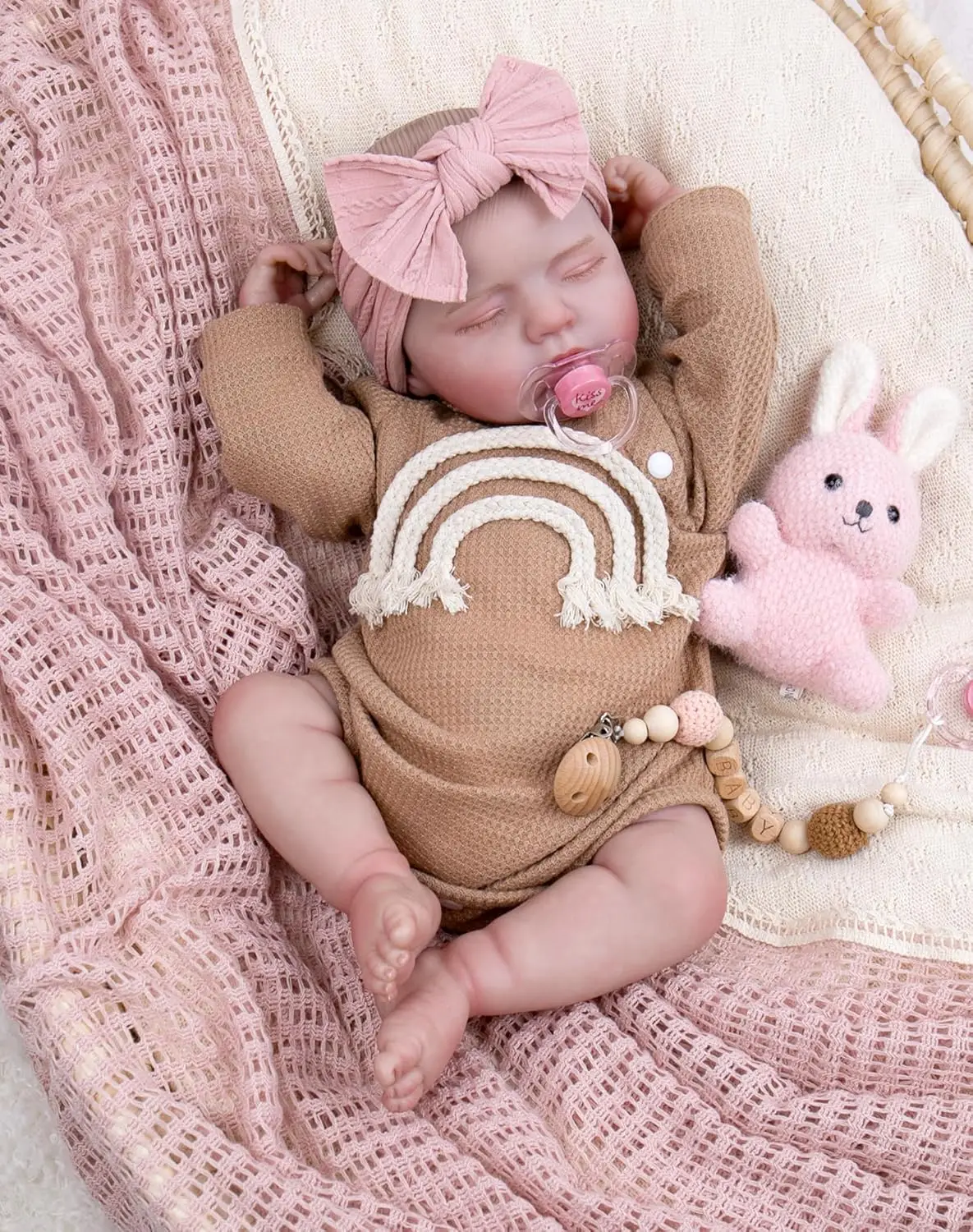 Poupées Reborn Fille - Poupée réaliste de 20 pouces, poupée Reborn endormie douce, poupée Reborn réaliste avec poids, accessoires et jouets cadeaux pour les enfants de 3 ans et plus
