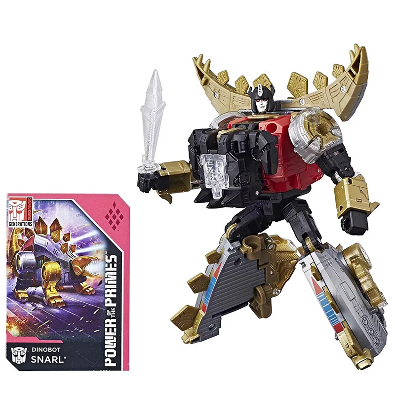 Hasbro Transformers Power of The Primes Dinabot Snarl Deluxe Class Anime Original Actionfigur Modell Spielzeug Geschenkkollektion