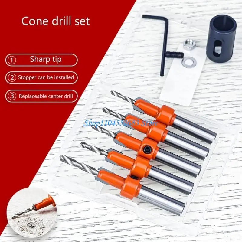 

Y6GD Practical HSS Countersink Drill Bit for Furniture Assembly Repair Improve Skill