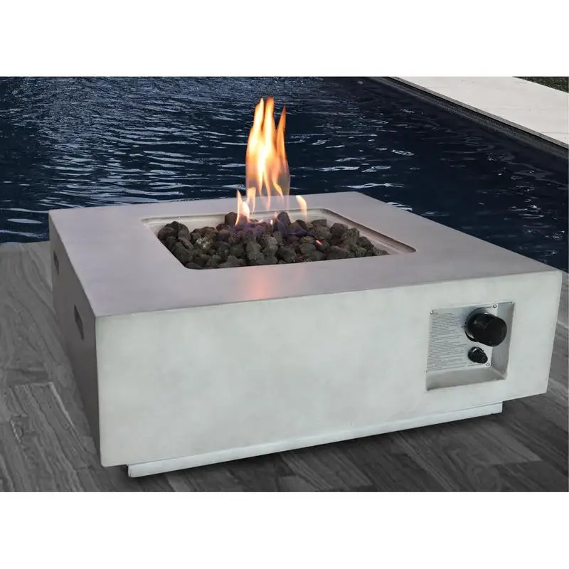 

Fiber Reinforced Concrete Fire Pit Table for Propane/Natural Gas