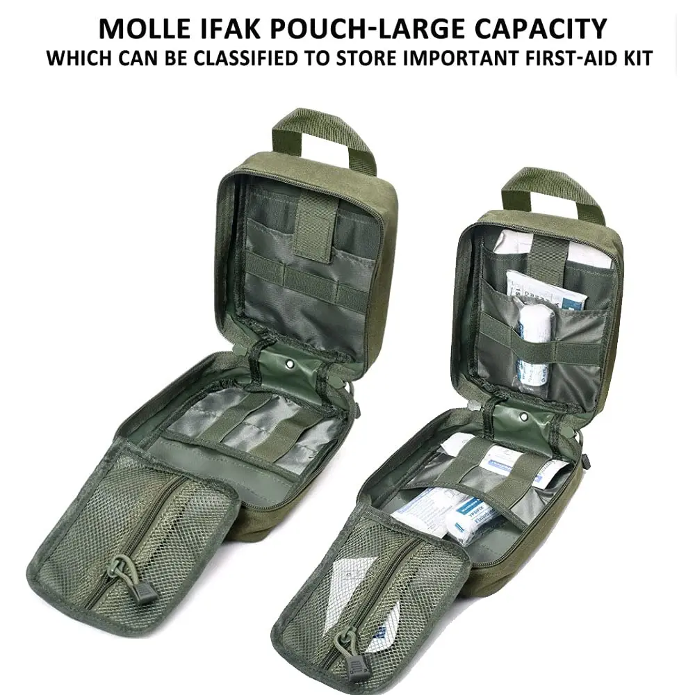 Imagem -02 - Ifak-tactical Survival First Aid Kit Molle Bolsa Portátil Emergência Resgate ao ar Livre Camping Caminhadas Esportes 16 Pcs