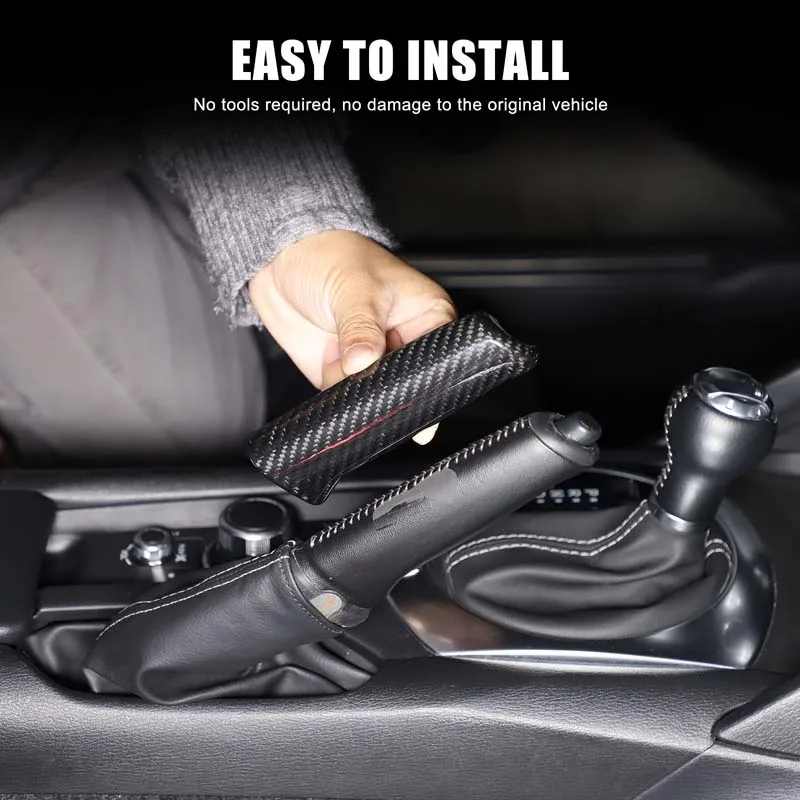 

Накладка на ручку ручного тормоза из настоящего карбона, декоративная наклейка, аксессуары для Mazda MX-5 Miata, Fiat 124 Abarth 124 2016+