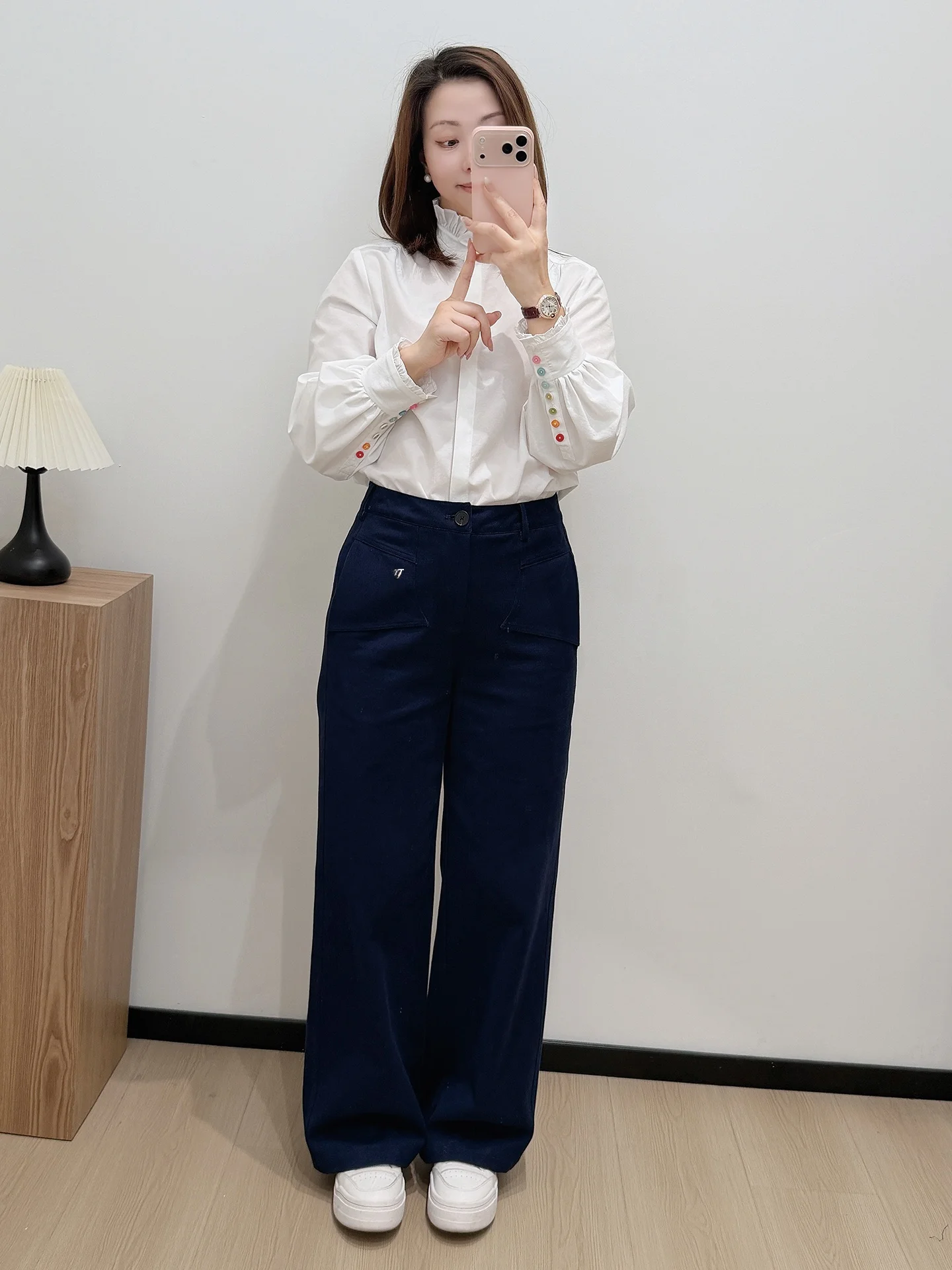 

ST Красивая, нестареющая, машинная стирка, 1500, мягкая, немнущаяся, текстурированная, цветная рубашка на пуговицах с кружевным воротником, весна