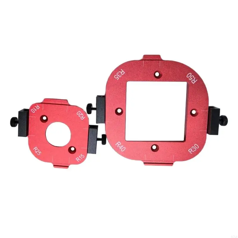57QF 2 แพ็ค MultiSize Radius Corner Templates 10-50R สำหรับเครื่องมือขอบไม้เรียบ