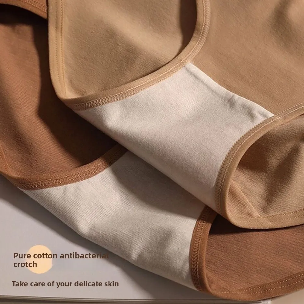 4Pcs High Waist Women Cotton Panties Set Cotton Crotch Elastic Female Cotton Briefs Underwear English Letter Letter Underpants