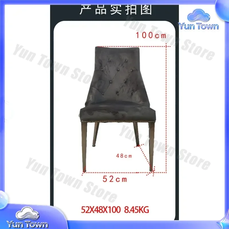 Nordic Light Luxury Fabric Pull Button Dining Chair for Hotel Restaurant Banquet Meeting Room Home Office Wholesale Modern