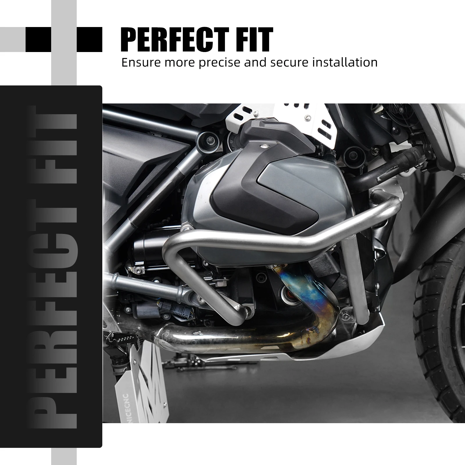 (EU-Lager) 2019 2020 2021 2022 2023 2024 Für BMW R1250GS Motorschutz Sturzbügel Untere Sturzbügel Rahmenstoßfänger Schutz R1250GS – Detail 7