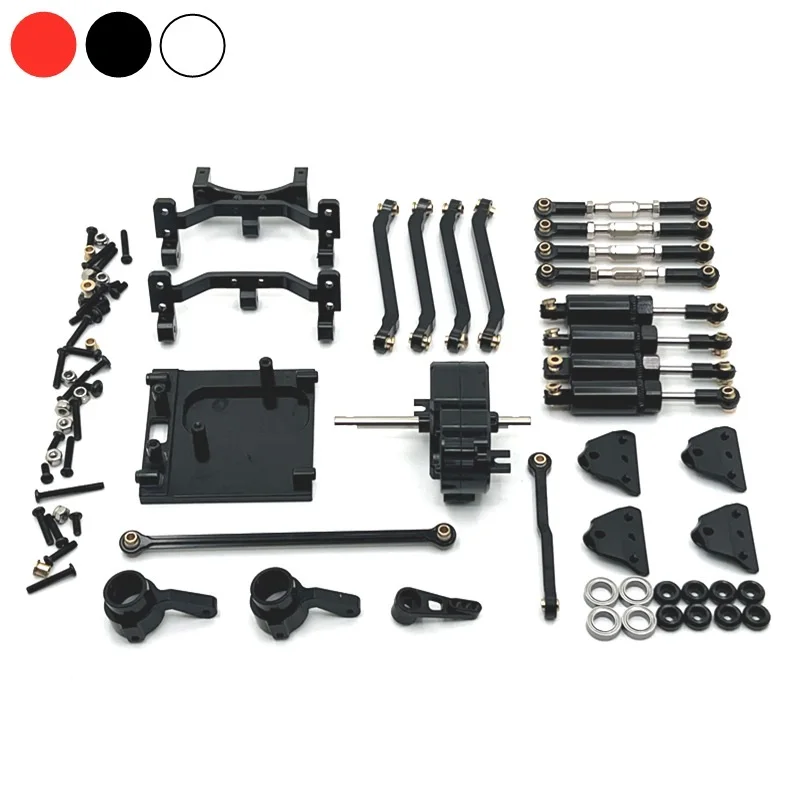 New MN99S Metal Chassis Link Rod Pull Rod Mount Oil Shock Absorber Gearbox Motor Mount Kit 1/12 RC Car Upgrade Parts