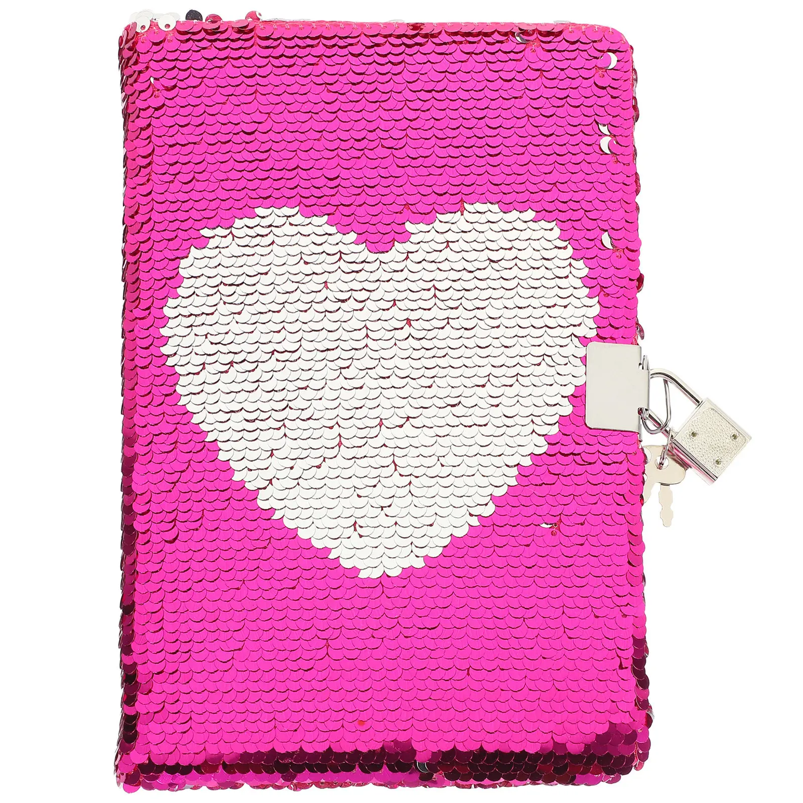 Glitter Sequin Notebook A5 Reversible Cover Lockable Diary Notebook for Writing Journal Glitter Notebooks