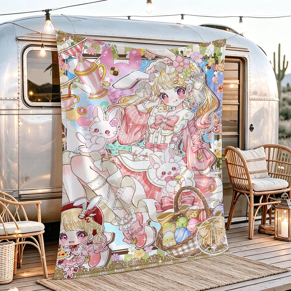 Kawaii G-Goddess Girl flag Campsite Atmosphere Hanging Banner Outdoor Garage Party Decor Advertising