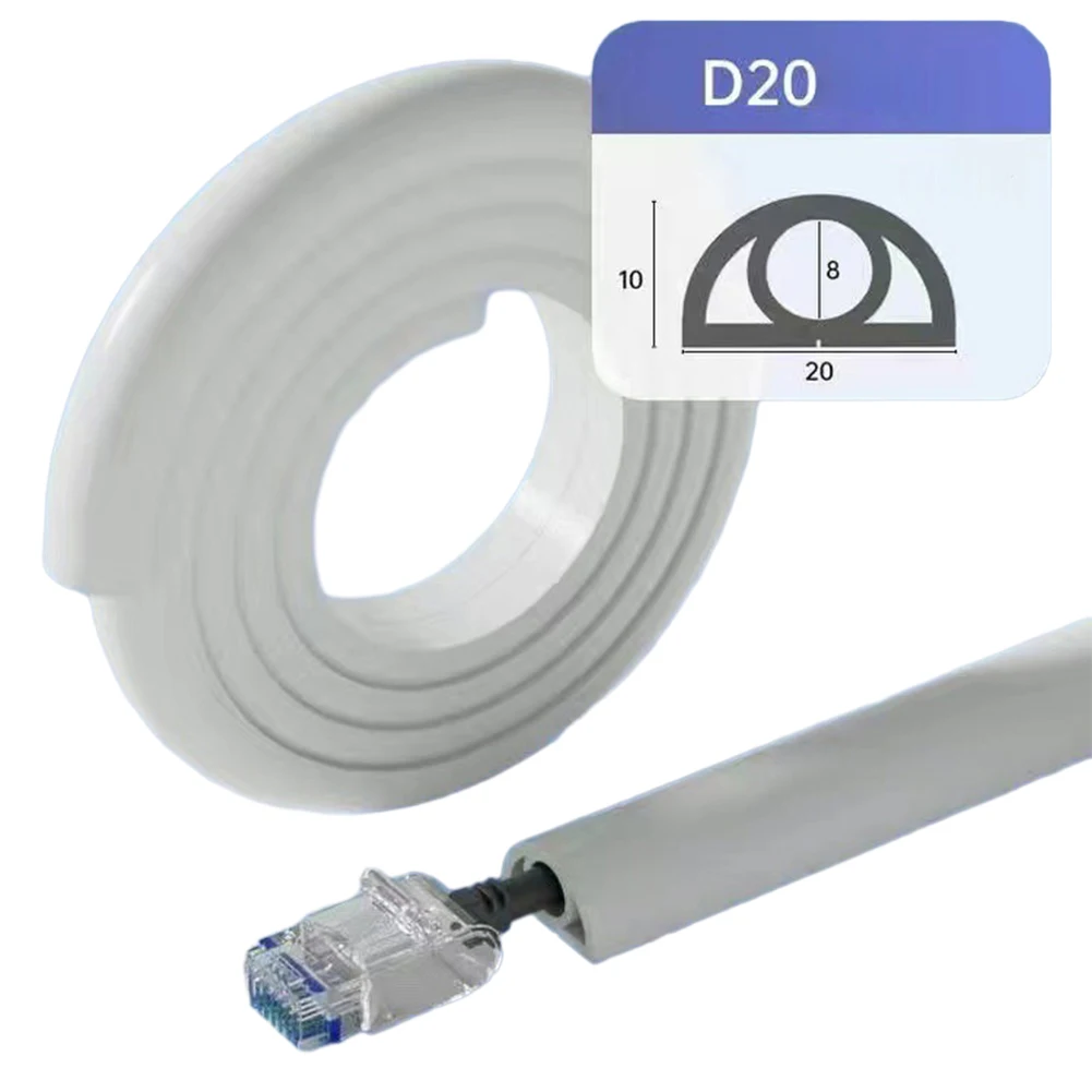 D20mm الطابق كابل حامي غطاء سلك 3 أمتار غطاء الحبل الكلمة لمكتب المنزل بولي كلوريد الفينيل لينة الأرض معزول سلك القناة الكهربائية