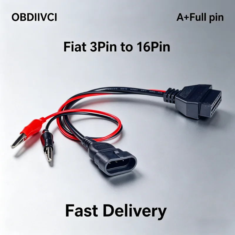 

For Fiat/Alfa/Lancia OBD2 3Pin to 16Pin Adapter Cable Professional Auto Car Diagnostic Connector Car OBD Extension Cord