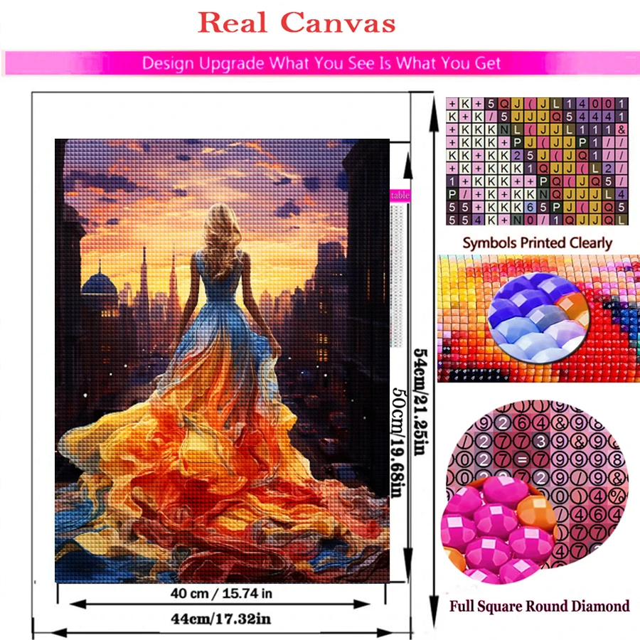 Van Gogh Woman Back DIY Diamond Painting 5D 2023 New Collection Full Diamond Mosaic Cross Stitch Kits Rhinestone Art Decor Home