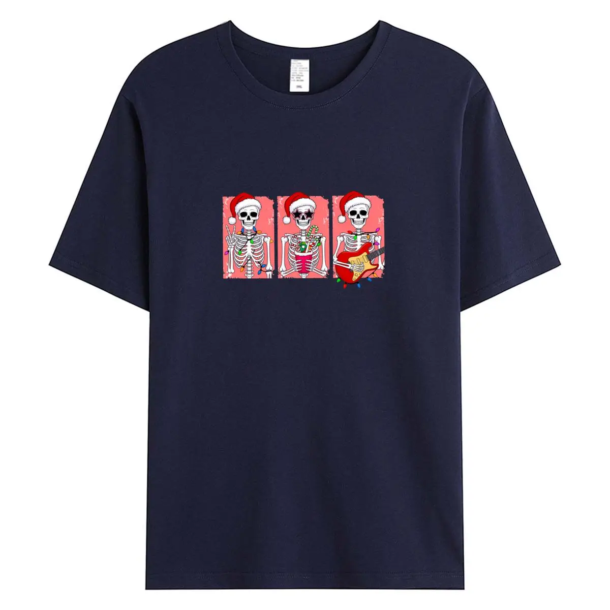 Maglietta da donna 2026 Estate Manica corta Tee Tops Abbigliamento donna Natale Divertente scheletro Graphic T-shirt T-shirt femminile oversize