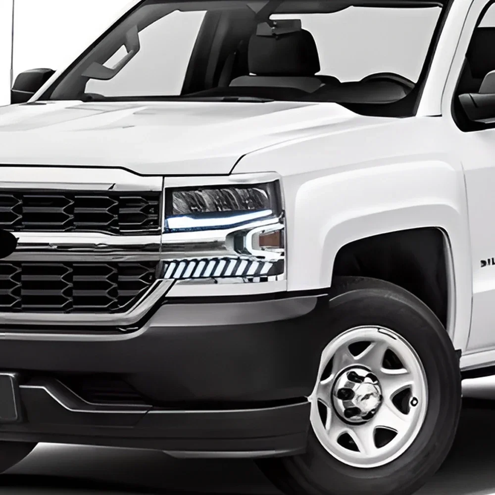 

Для Chevrolet Silverado 2016-2018: Обновленные автоматические светодиодные фары в сборе с динамической проекционной линзой, аксессуары для установки